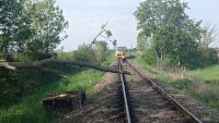Na Jičínsku najel vlak do spadlého stromu. Hasiči evakuovali 26 cestujících