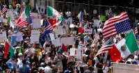 Las calles de Los Ángeles cimbraron con mensajes de condena a las políticas antiinmigrantes de Trump