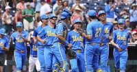 UCLA versus LSU Men's College World Series game suspended until Tuesday