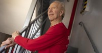 At 90, he's a competitive stair climber. 'It gives me a goal, and that's why I keep going'