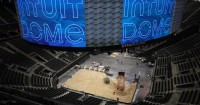 300 tons of sand trucked into Intuit Dome to create unique AVP beach volleyball venue