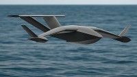 Turecký dron TALAY je hybrid mezi letounem, střelou a člunem. Využívá přízemní jev WIG