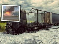 MIMORIADNE Dramatická scéna na úseku D2: Kamión s elektrobicyklami vzplanul, vodičov odkláňajú inam!
