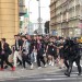 Fanoušci Sparty v Olomouci zastavili dopravu, policie nasadila koně