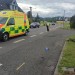 Vážná nehoda na Krnovsku. Ke srážce motorkáře s cyklistou letěl vrtulník